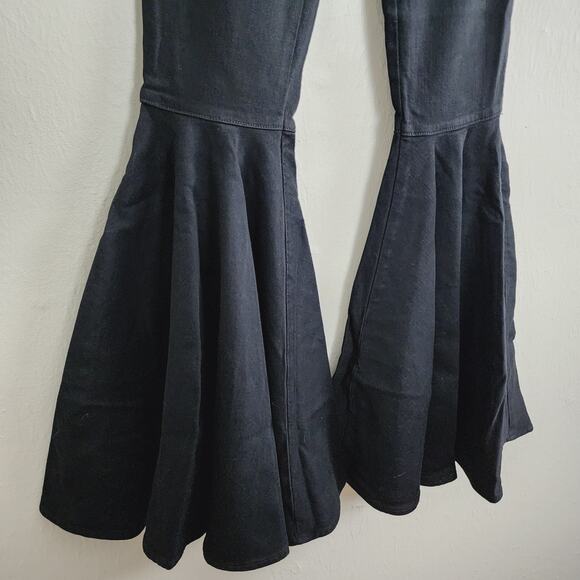 L'Agence Sevyn High Rise Super Flare Bellbottom Jean Black Stretch 25 NWT - Picture 9 of 11